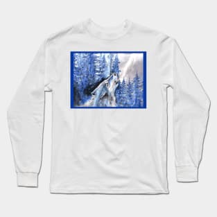 Wolf Howling Long Sleeve T-Shirt